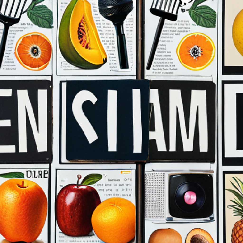 **

A vibrant collage showcasing modern Dutch language evolution. Include images representing English loanwords in Dutch (e.g., an "influencer" on a phone, a podcast microphone), alongside faded images of archaic Dutch words and objects (e.g., an "ooft" - fruit, an old-fashioned paintbrush). The overall feel should be dynamic and slightly nostalgic.

**