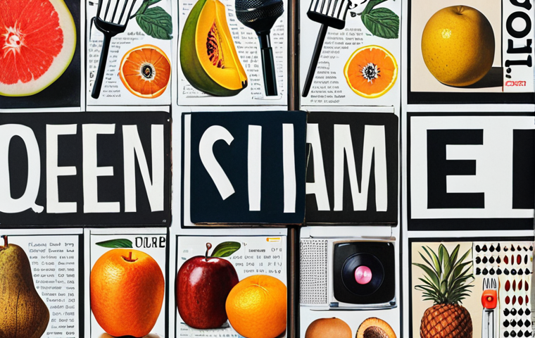 **
A vibrant collage showcasing modern Dutch language evolution. Include images representing English loanwords in Dutch (e.g., an "influencer" on a phone, a podcast microphone), alongside faded images of archaic Dutch words and objects (e.g., an "ooft" - fruit, an old-fashioned paintbrush). The overall feel should be dynamic and slightly nostalgic.
**